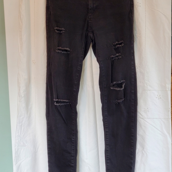 WAX Jean WOMENS Slashed Destroyed Skinny Jeans - Picture 5 of 11